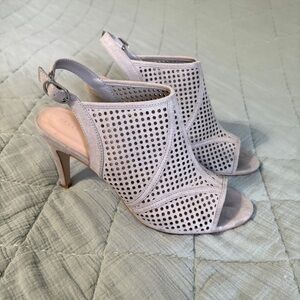 Kelly & Katie Gray Peep-Toe Heels